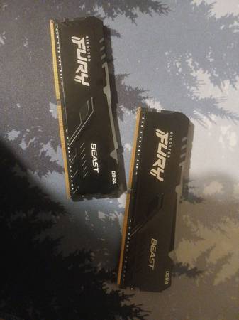 Kingston fury beast ddr4 16bg Desktop ram sticks (x2) 1