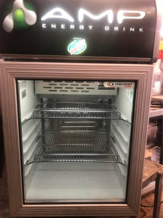SMALL AMP MOUNTAIN DEW COOLER REFRIGERATOR RESTAURANT 1