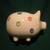 Large Ceramic Polka Dot Pig - Piggy / Coin Bank – used for display 5 thumbnail