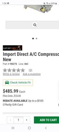 A/C compressor for Mini Cooper - $163471434387459120