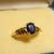 Vintage Natural Oval Sapphire in 14K Gold Ribbed Step Ring Mounting 17 thumbnail