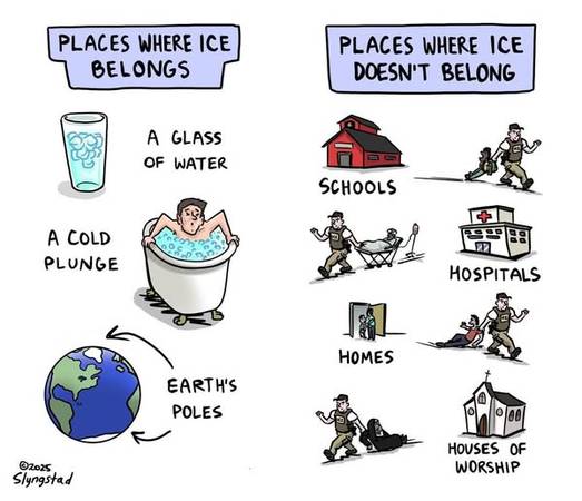 Places Where ICE Belongs vs Places Where ICE Does Not Belong 1
