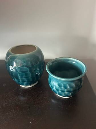 Small vase set of 2 - teal 1