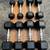 SET OF RUBBER HEX DUMBBELLS & PYRAMID DUMBBELL RACK(PAIRS OF):5s 10s 15s 20s 25s 6 thumbnail
