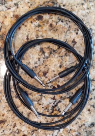 Cables de instrumentos con conectores TS y TRS de 1/4" y XLR, más cable para altavoz - $1563471345786241122