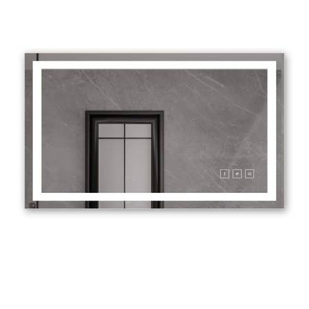 Kinwell 40 in W x 24 in H Frameless Anti-Fog LED Lighted Vanity Mirror 1