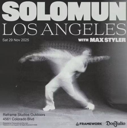 1 Solomun Concert Ticket - Nov 29 1