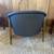 Vintage Blue Walnut Frame Tub Accent Chair Mid Century Modern 7 thumbnail