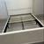 Queen Size Corduroy Upholstered Bed Frame- cream color 4 thumbnail