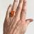 VTG Merle House Navajo Sterling 925 Orange Red Spiny Oyster Sz 11 Ring 8 thumbnail