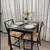 Compact Glass & Iron Dining Table With 2 Seagrass Chairs IKEA Granas 15 thumbnail