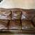 Used Leather sofa brown 5 thumbnail