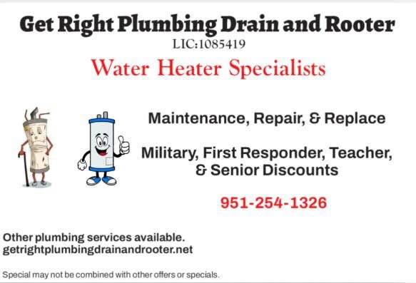 Water Heater Maintenance, Repair, & Replace + Other Plumbing Services 1