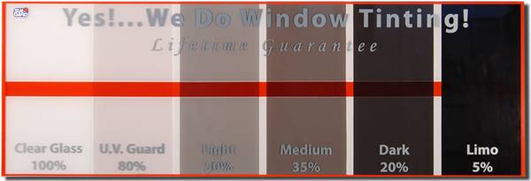 Window Tinting Display Sign / Sample Board - Brand New 1