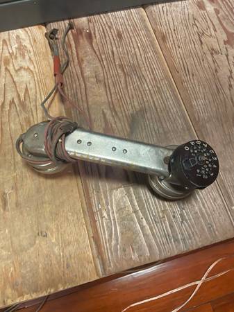 Vintage Lineman's Dial up phone, nickel over brass 1