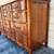 Vintage 1940s solid cherry 12-drawer serpentine French Provincial triple dresser 4 thumbnail