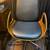 Mid Century Modern Style Black & Wood Leather Desk Chair 1 thumbnail