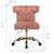 pink velvet computer office desk chair 3 thumbnail