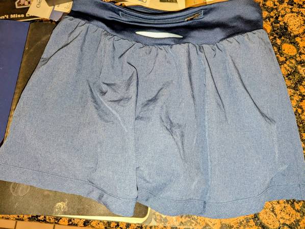 girl shorts skirt blue tennis  cute sports wear running fitness 1