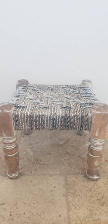 Moroccan wood stool 1