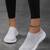Women's Slip-On Light And Comfortable Grey Flat Shoes, Breathable Knitted Casual 5 thumbnail
