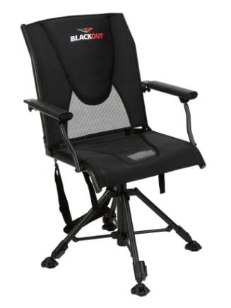 BlackOut Swivel Hard-Arm Hunting Blind Chair 1