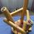 Rustic Red Cedar 3 Leg Stool, 18"tall x11"x3" Slab Top, 16"Log Legs, 5 thumbnail