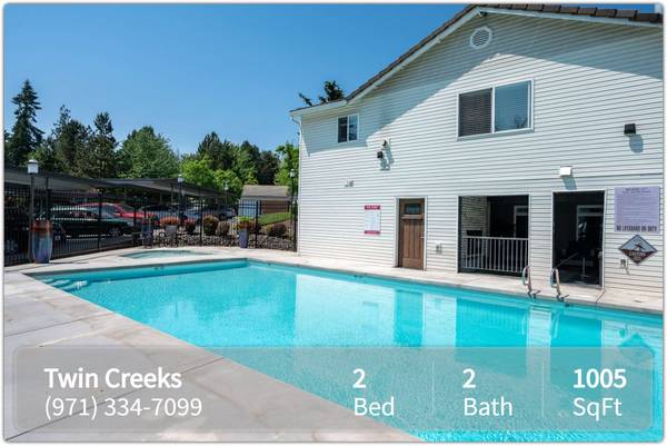 $1,783 / 2br - 1005ft2 - Amazing 2 bedroom, 2 bathroom in Clackamas. 1005 SqFt! (Clackamas - Near Clackamas Town Center)63956785452034121