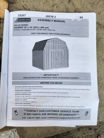 Storage Shed - Rainier 10' x 10' pre-cut unassembled packaged shed 1