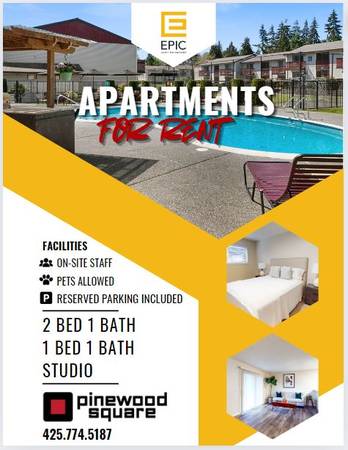 $1,645 / 1hab - 650ft2 - 1HB de lujo | Armario empotrado | Estacionamiento incluido | Mudanza inmediata (Lynnwood)63808035794305120