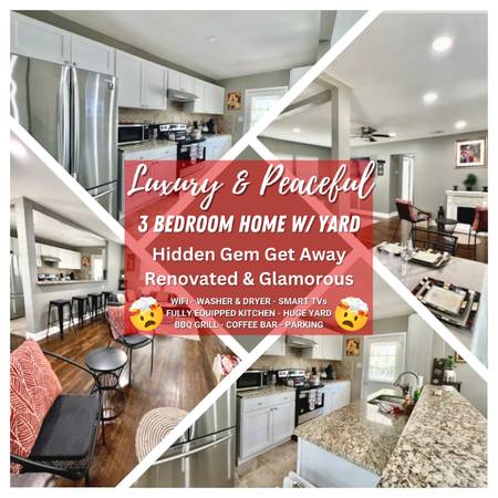 1 Furnished 3BR Near Woodlawn Lake & Medical Center – Extended Stay (30+ 1