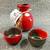 Omotenashi Boxed Saki Set Carafe and 2 Cups Black Burgundy New. 2 thumbnail