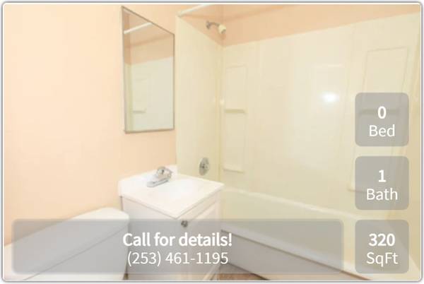 $995 / 320 pies² - ¡Este es el indicado! El estudio ideal. Cerca del campus (Tacoma)63870757975681122