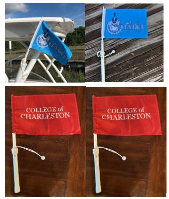 Boat Flag & Post Set - College of Charleston 1