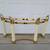 1970s Hollywood Regency Vintage Italian Brass and Glass Console Table 3 thumbnail