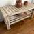 Shelving planter vase stand organizer solid wood distressed white 10 thumbnail