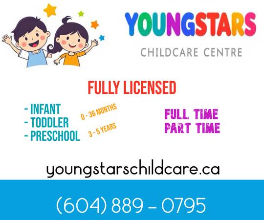 Mulit-Age Family Childcare has 2 new spaces available - ECE Licensed 1