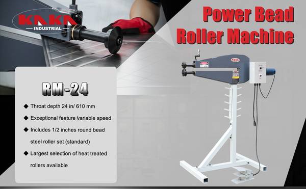 RM-24 Power Bead Roller Machine with 24" Throat Depth X 18 Gauge 1