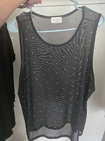 Women's black dressy overshirt 1