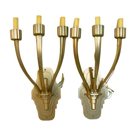 Pair Deco Sconces 1
