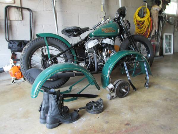 1942 Harley 45 WLA and parts 1
