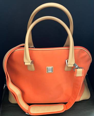 Like New Diane Von Furstenberg Orange 19" Boarding Bag 1