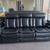 Zayne Luxury Black Leather Recliner Sofas 8 thumbnail