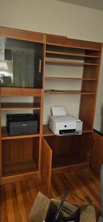 Danish Teak Veneer Stereo Cabinet 1