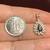 14K White Gold Pendant with Natural Sapphire & Natural Diamonds Stones 5 thumbnail