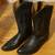 BLACK LEATHER COWBOY BOOTS (size 8.5) 1 thumbnail