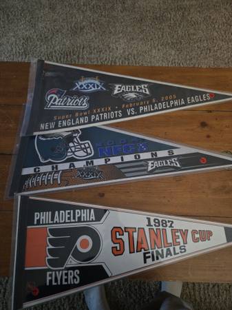 Vintage Eagles and flyers pennants 1