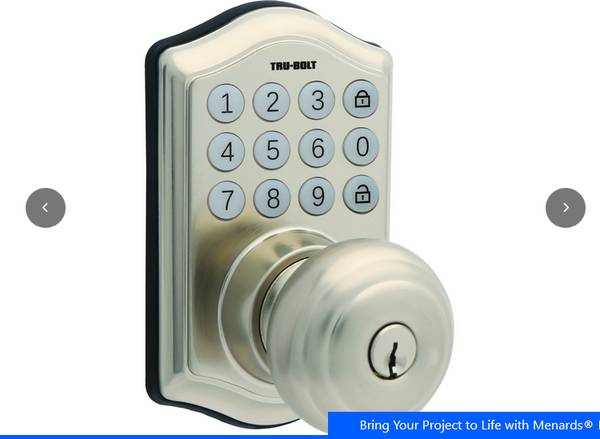 Tru-bolt electronic door lock 1