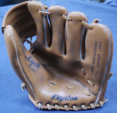 Vintage BASEBALL Glove KEYSTON Leather Junior Mitt Japan 1