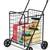 Costway Rolling Folding Shopping Cart Black 1 thumbnail